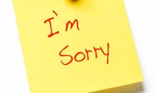 sorry note