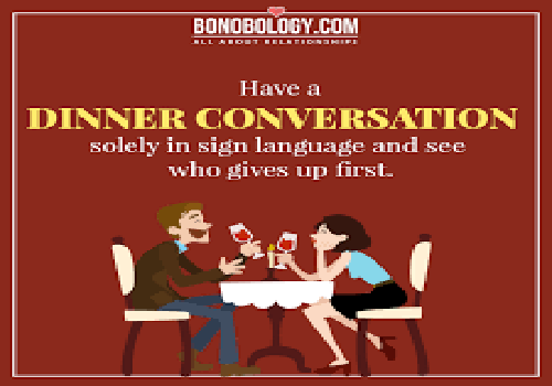 Sign language at dinner