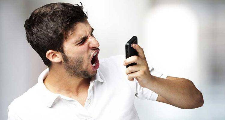 angry man on phone