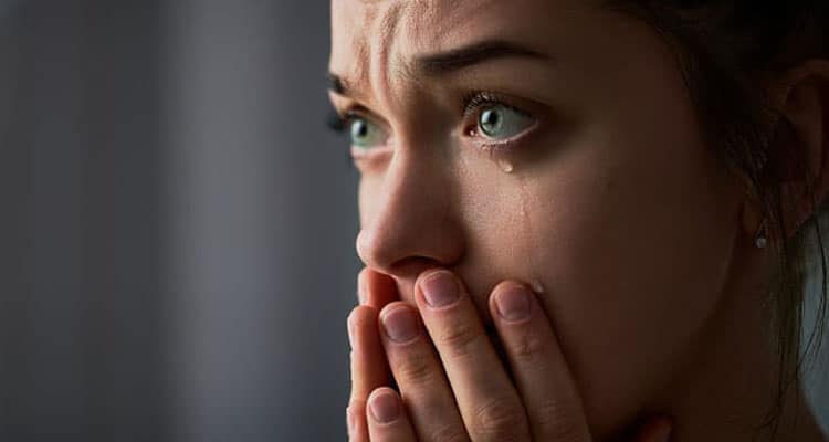 Woman crying
