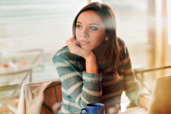 lady thinking something