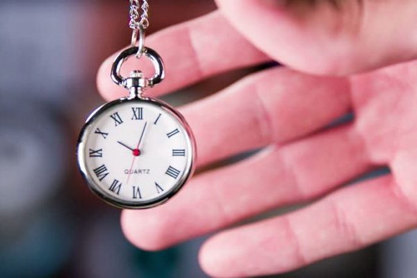 man with hand watch