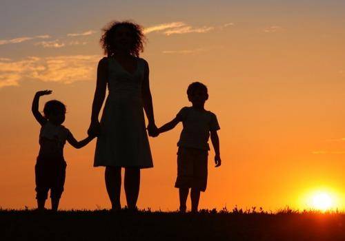 mom and two sons