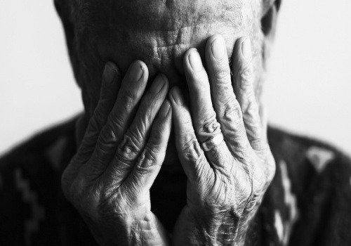 sad old man