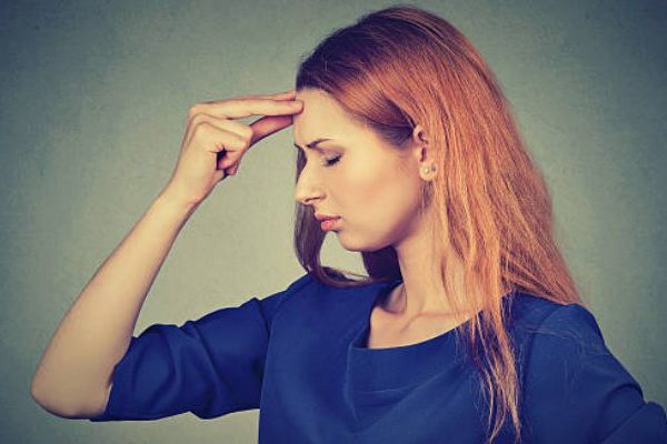 sad worried lady