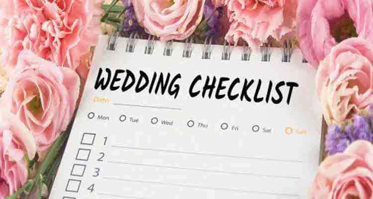 Notepad for wedding checklist
