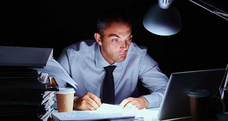 workaholic man