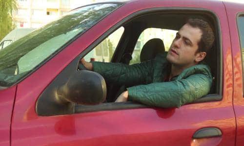 angry man in car