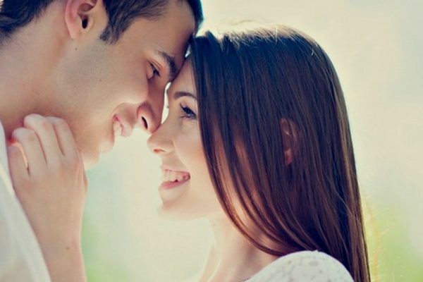 couple looking into each others eyes