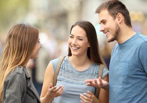 friends talking together