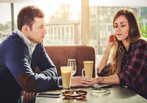 sad couple at dating