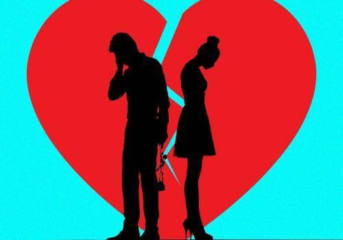 sad man and woman with broken heart