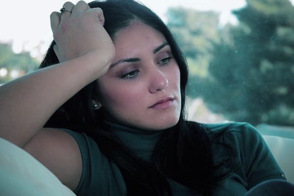sad woman thinking