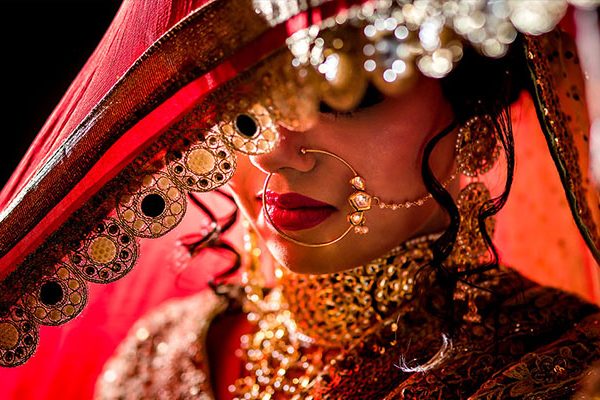 woman on wedding day