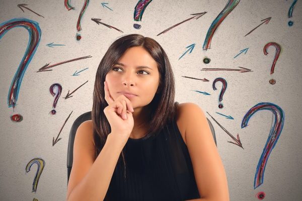 woman thinking about something
