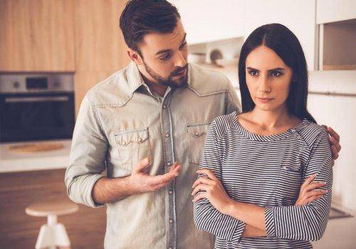 angry woman not talking to husband