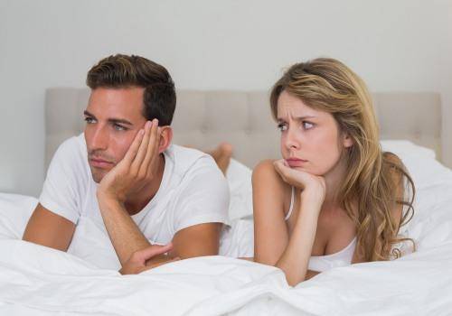 man and woman thinking