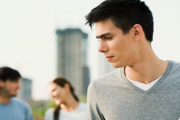 man listen couple's talking