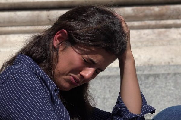 sad woman crying