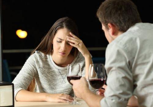worried woman on dating