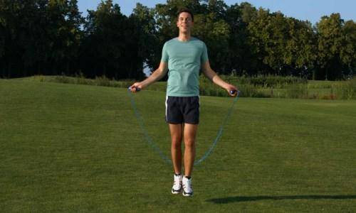 man doing skipping