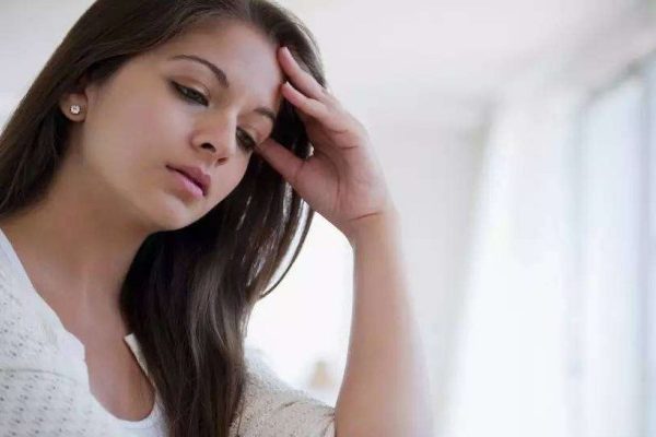 sad worried woman crying