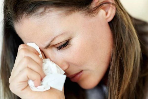 woman crying badly
