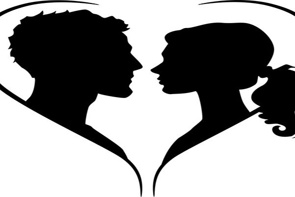 silhouette of a couple