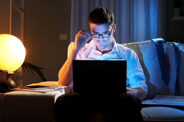 man watching porn