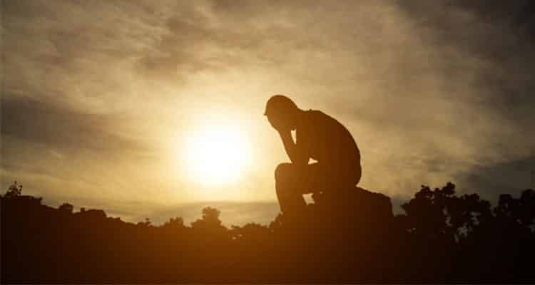 Depressed man