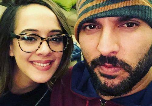 Hazel Keech and Yuvraj Singh shared a selfie