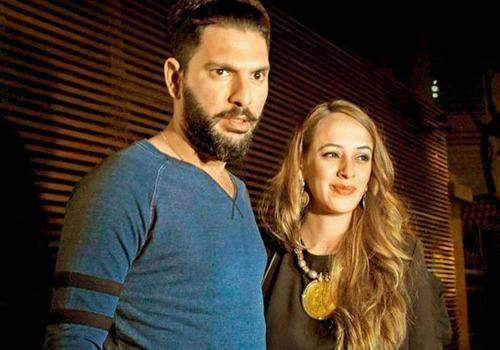 Yuvraj Singh and Hazel Keech. Yuvraj Singh retired from cricket recently.