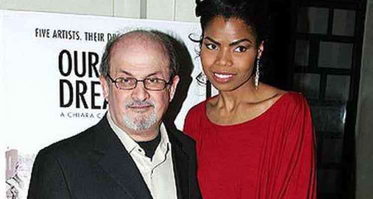 Salman Rushdie with Broadway and movie actor Pia Glenn