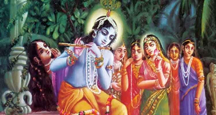 krishna with two wife