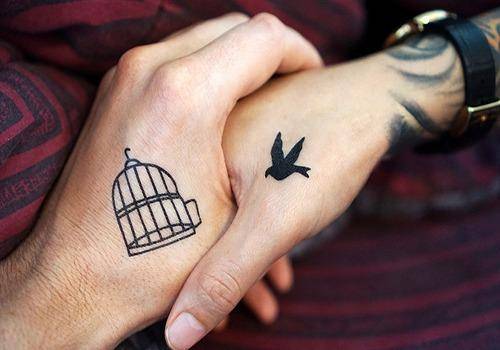 Matching couple tattoos are a great way of expressing the love you have for one another