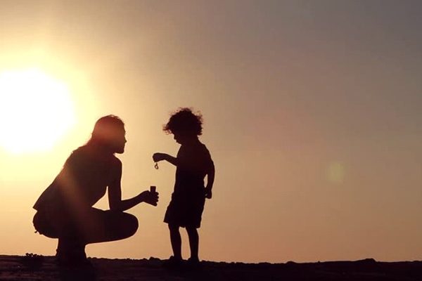 Mother Son Silhouette. Divorce and remarriage are not easy but this lady is thinking of it.