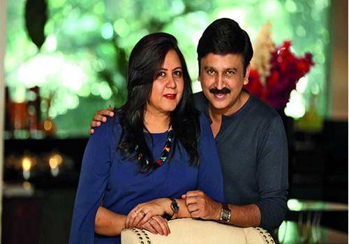 Ramesh Aravind with his wife