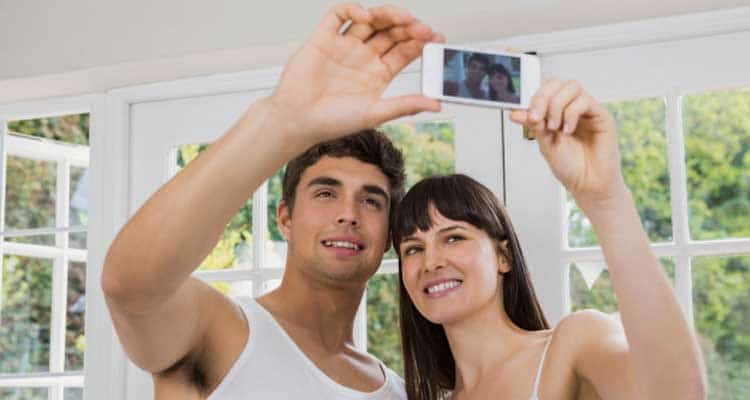 couple taking selfie