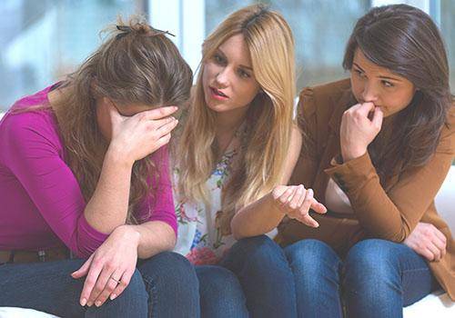 talking to them and trying to tell them how things can be done. helping a friend who is showing signs of depression