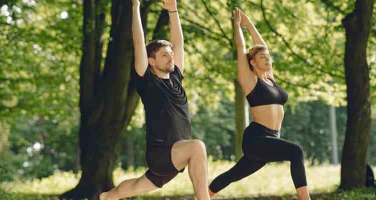 couple doing yoga