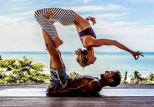 couple doing yoga