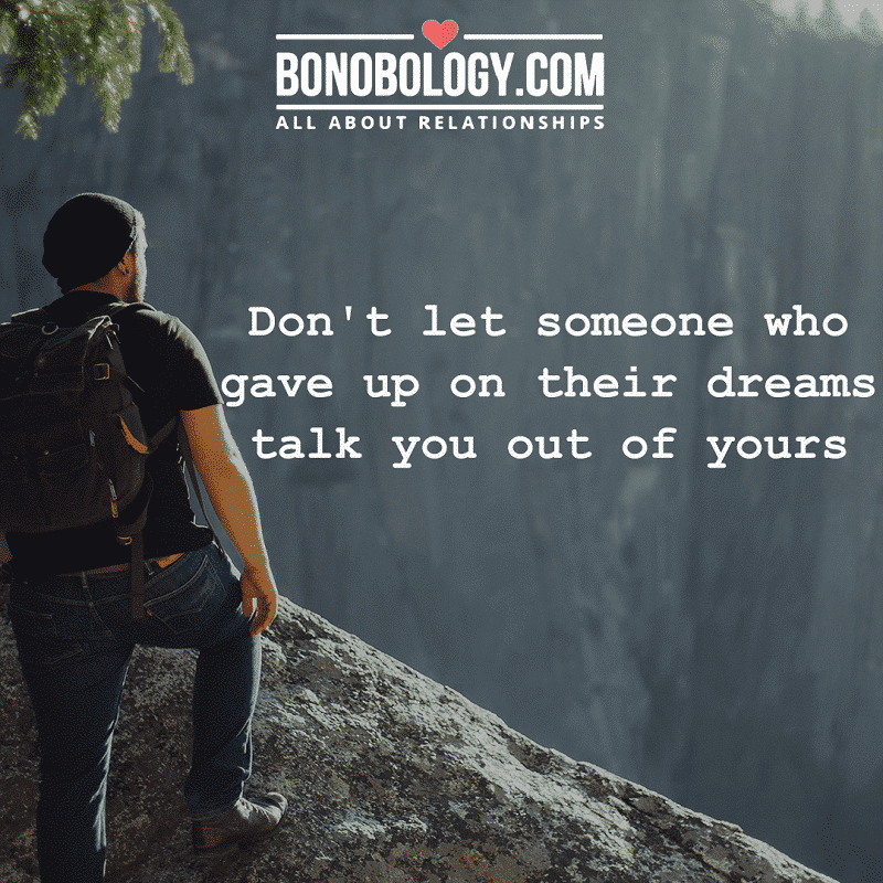 don't let someone who gave up