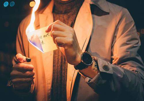 He is burning everything...