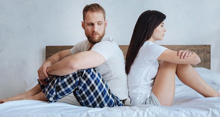 Couple not talking