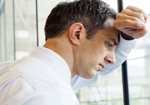 Emotions of man getting divorced
