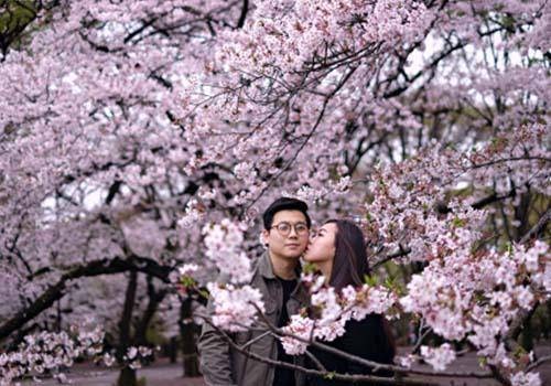 girl kissing man
