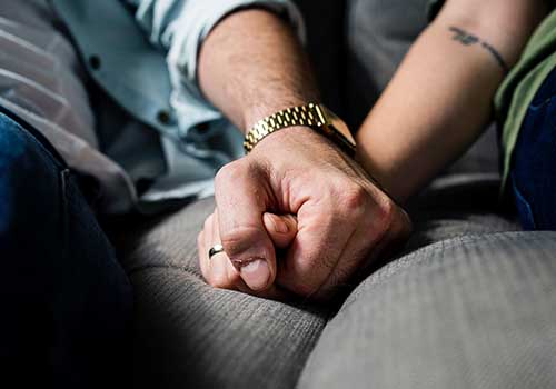 Wife feel special by holding hands