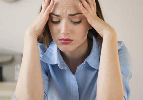 woman feel stress