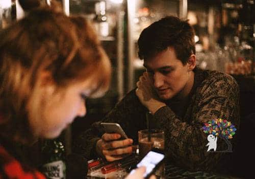 couple using mobile