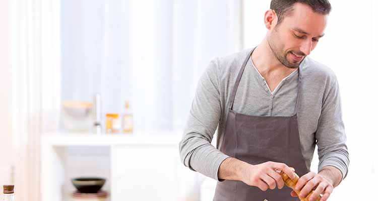 man cooking